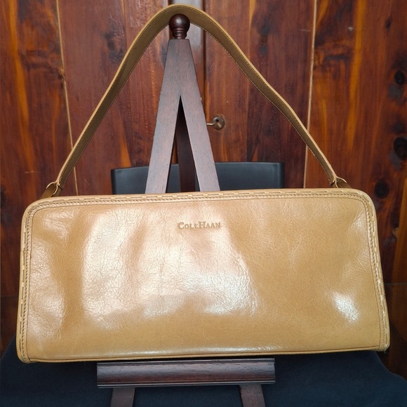 Cole Haan Tan Leather Women's Shoulder Bag Vintage - Picture 1 of 16